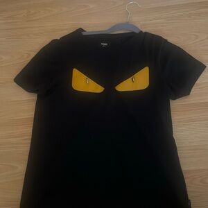 Fendi unisex t shirt black with monster eyes size 44(xs) good condition